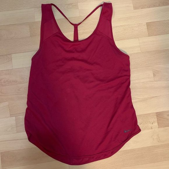 Nike Red Dri Fit Racer Back Workout Top - Picture 1 of 4